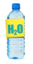 Water Bottle With Yellow Note Stock Image - Image of yellow, blue: 3268333